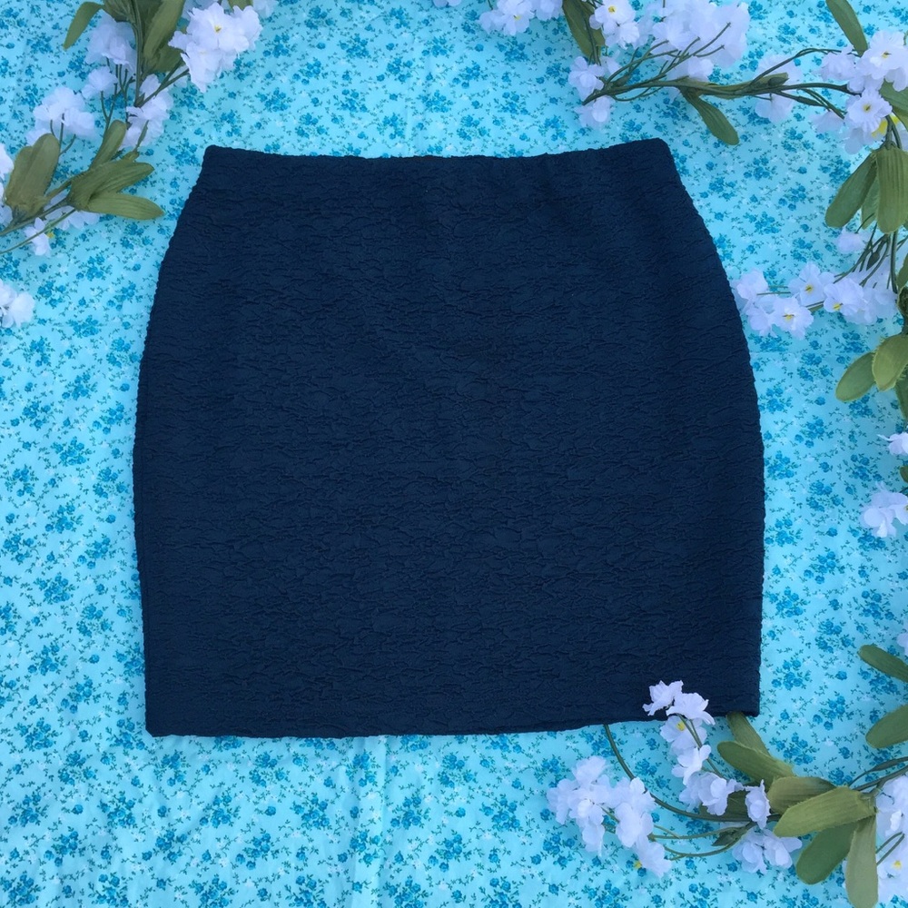 Forever 21 Teal Textured Skirt